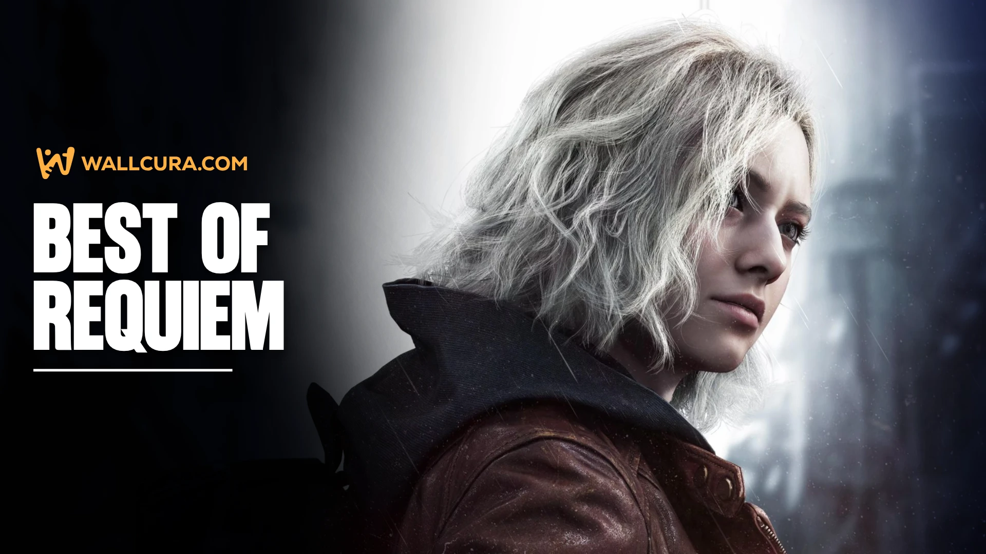 A banner saying "Best of Requiem" on the left. Grace Ashcroft on the right from Resident Evil Requiem.